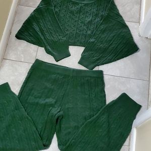 Fashion Nova Curve 3X dark green sweater set